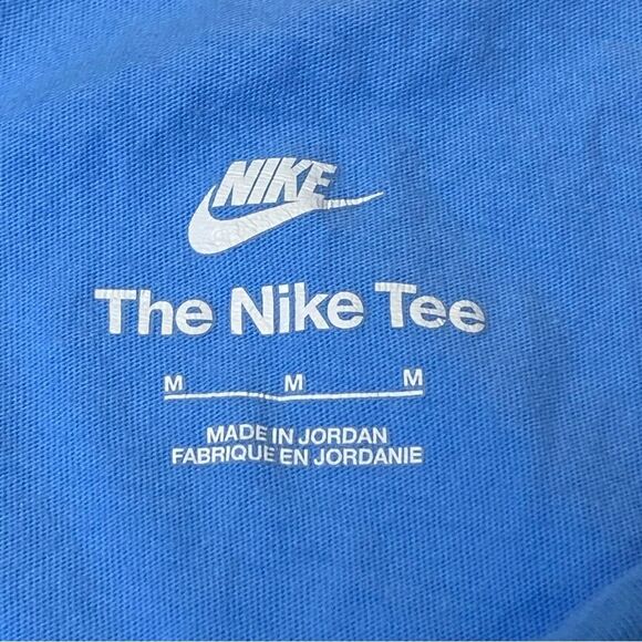 Nike "The Nike Tee" Tank Top Blue W/ Just Do It Logo In Front Men's Size Medium - Picture 9 of 9